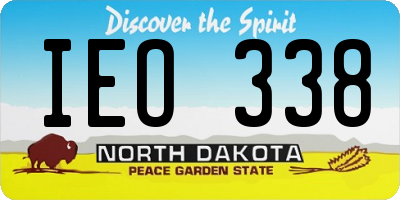ND license plate IEO338