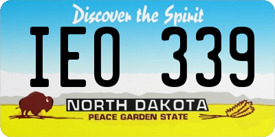 ND license plate IEO339