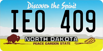 ND license plate IEO409