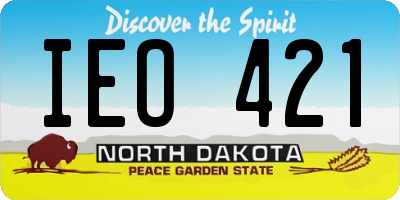 ND license plate IEO421