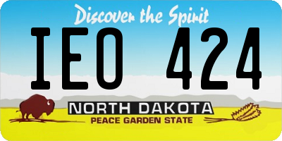 ND license plate IEO424