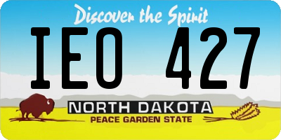 ND license plate IEO427