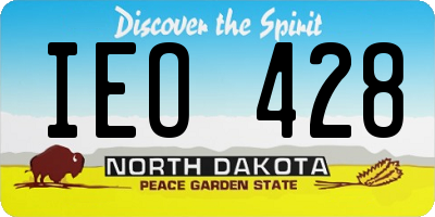 ND license plate IEO428