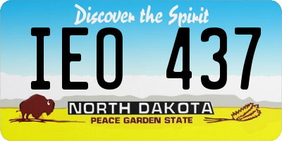 ND license plate IEO437