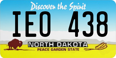 ND license plate IEO438