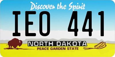 ND license plate IEO441