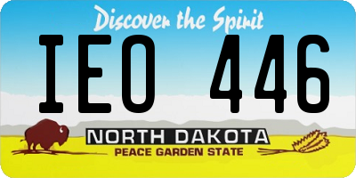 ND license plate IEO446