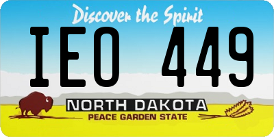 ND license plate IEO449