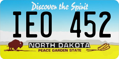 ND license plate IEO452