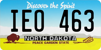 ND license plate IEO463