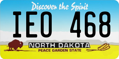 ND license plate IEO468