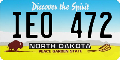 ND license plate IEO472