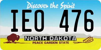 ND license plate IEO476