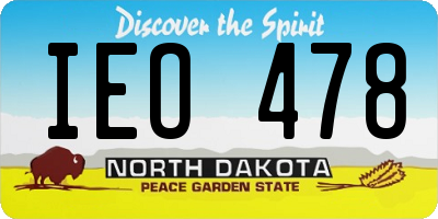 ND license plate IEO478