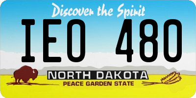 ND license plate IEO480