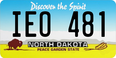 ND license plate IEO481
