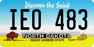 ND license plate IEO483