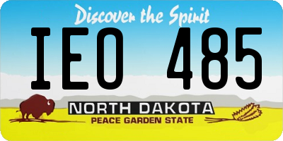 ND license plate IEO485