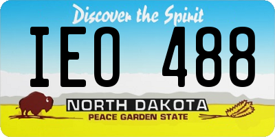 ND license plate IEO488