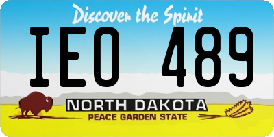 ND license plate IEO489