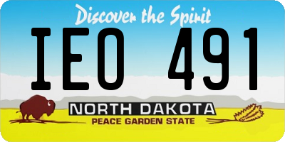 ND license plate IEO491