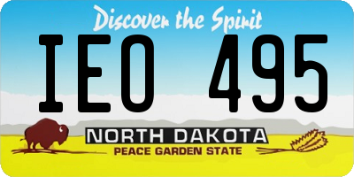 ND license plate IEO495