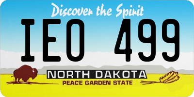 ND license plate IEO499