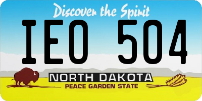 ND license plate IEO504