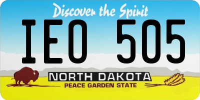 ND license plate IEO505