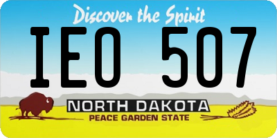 ND license plate IEO507