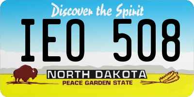 ND license plate IEO508