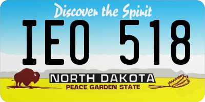 ND license plate IEO518