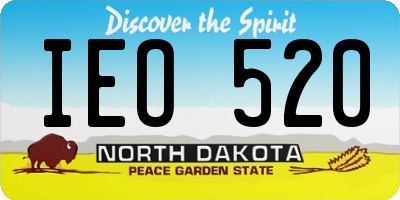 ND license plate IEO520