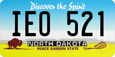 ND license plate IEO521