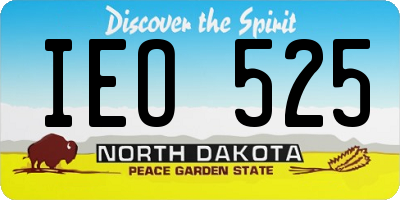 ND license plate IEO525