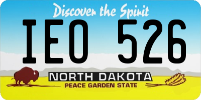 ND license plate IEO526