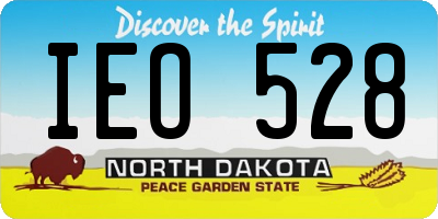 ND license plate IEO528