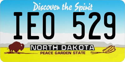 ND license plate IEO529