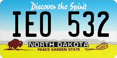 ND license plate IEO532