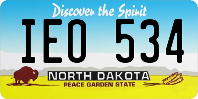 ND license plate IEO534