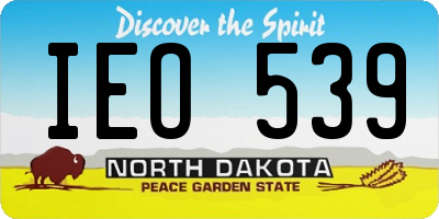 ND license plate IEO539