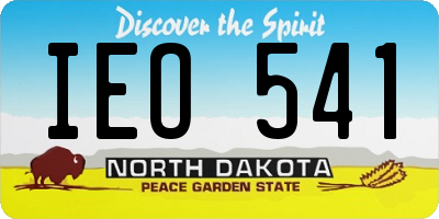 ND license plate IEO541