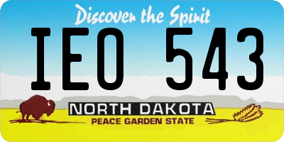 ND license plate IEO543