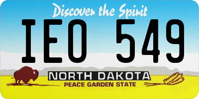 ND license plate IEO549