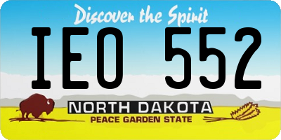 ND license plate IEO552
