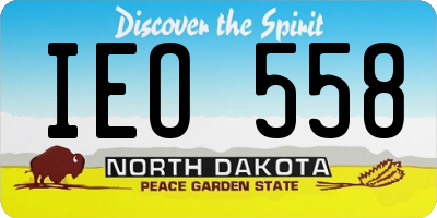 ND license plate IEO558