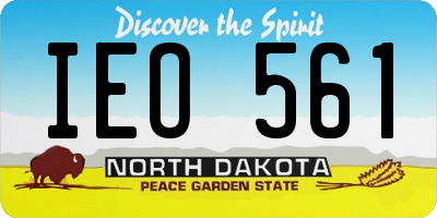 ND license plate IEO561