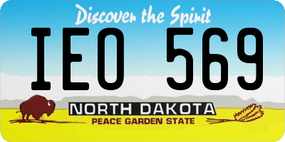 ND license plate IEO569