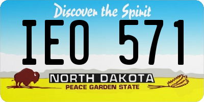 ND license plate IEO571
