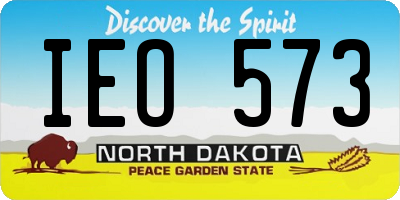 ND license plate IEO573